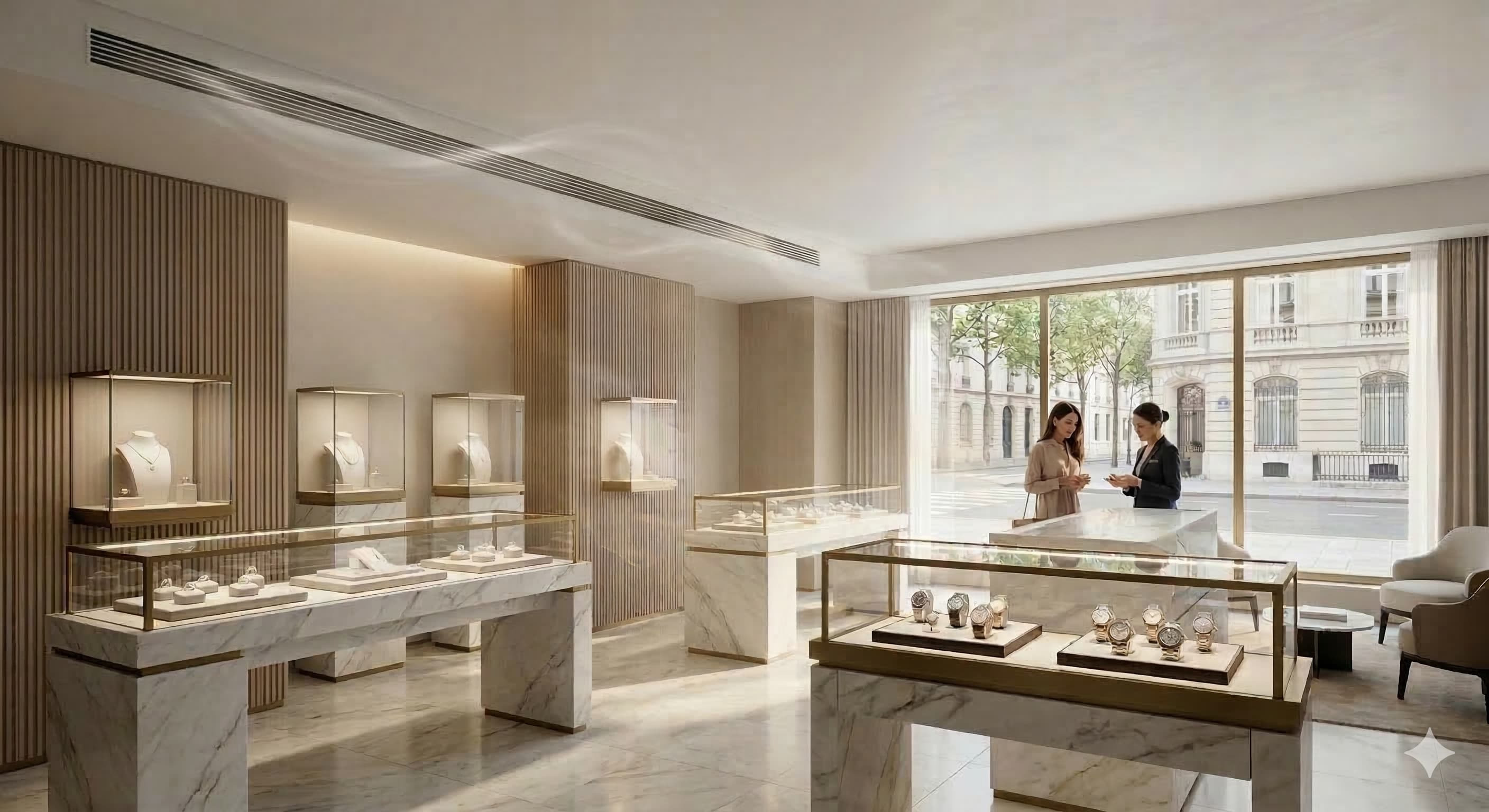 Image Diffusion de parfum par ventilation pour boutique de luxe en Suisse